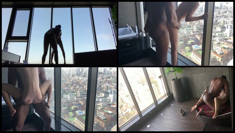 超黑大屌猛男与X大漂亮女伴读性爱私拍流出，落地窗前疯狂爆操�