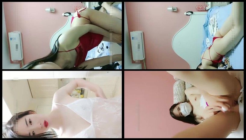 白白大长腿气质型美女下海自慰，红色肚兜黑丝袜特写玩跳蛋毛毛浓密，自慰完浴室湿身诱惑�