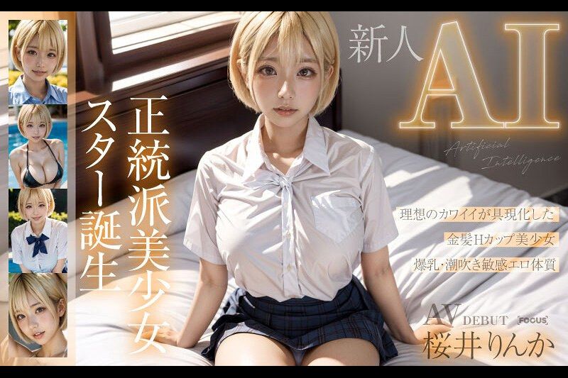 【新人AI】正统派美少女スター诞生 金髪Hcup 桜井りんか�