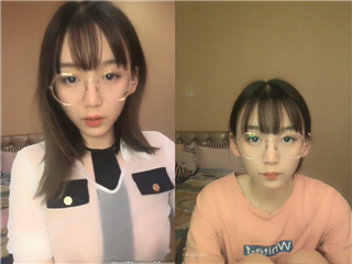 高颜值眼镜萌妹子，大尺度�