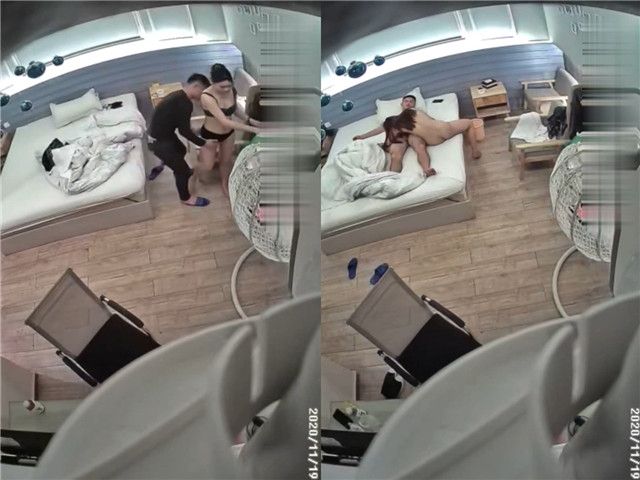 11/19精选 360蓝墙白床主题-远视角外约性感制服妹子