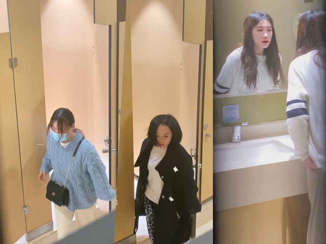 【泄密】商场厕所偷拍美女上厕所小便露逼露毛 店员很可爱