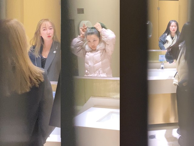 【泄密】商场厕所里面偷拍美女尿尿露嫩逼有毛无毛 长发大眼美女