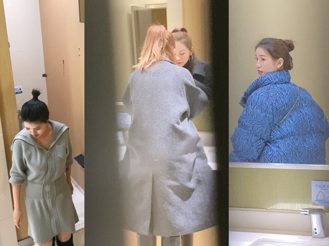 【泄密】商场厕所里面偷拍美女尿尿露嫩逼有毛无毛 长发大眼美女