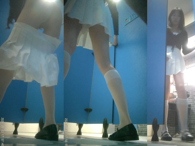 图书馆厕所偷拍到神颜女神 白丝百摺裙学妹 洋娃娃美女