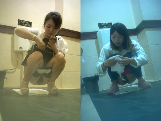 【经典厕拍】某餐厅女厕全景C位�