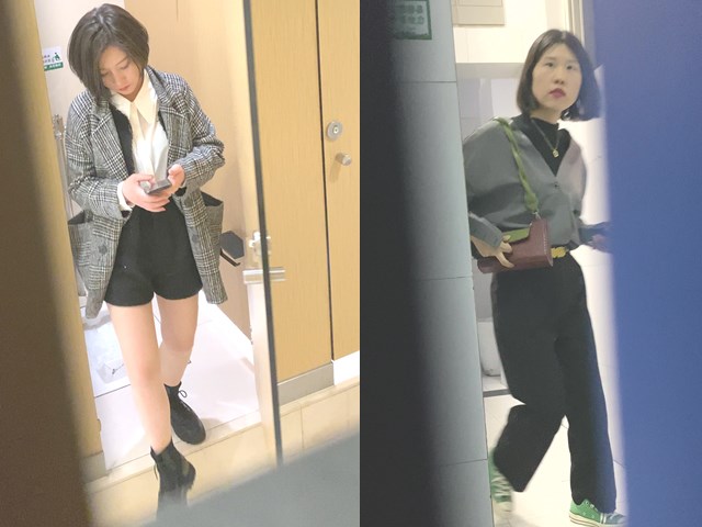 小蓝门商场偷拍女厕 超多美女 开档裤御姐