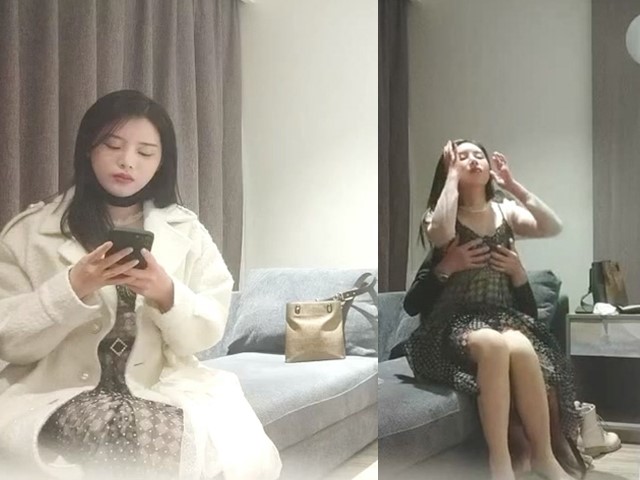 170CM顶级外围女神,美腿长裙坐身上揉胸�