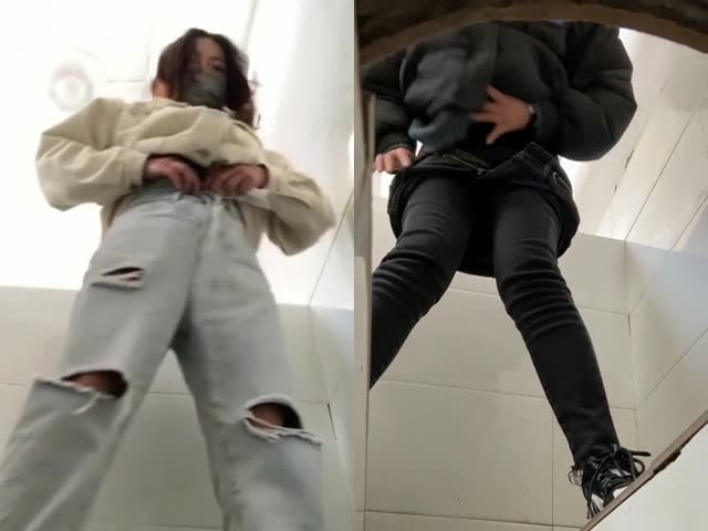 小县城沟厕上帝视角偷拍�