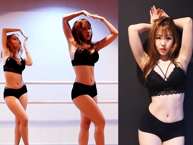 韩国舞蹈队waveya热舞 女子双人扭腰热舞�