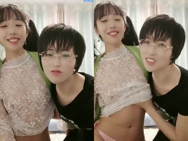 苗窕眼镜痴女舔逼玩弄双马尾贫乳骚女…�