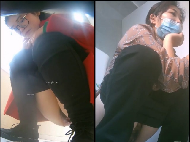 培训班女厕双机位近景高清偸拍